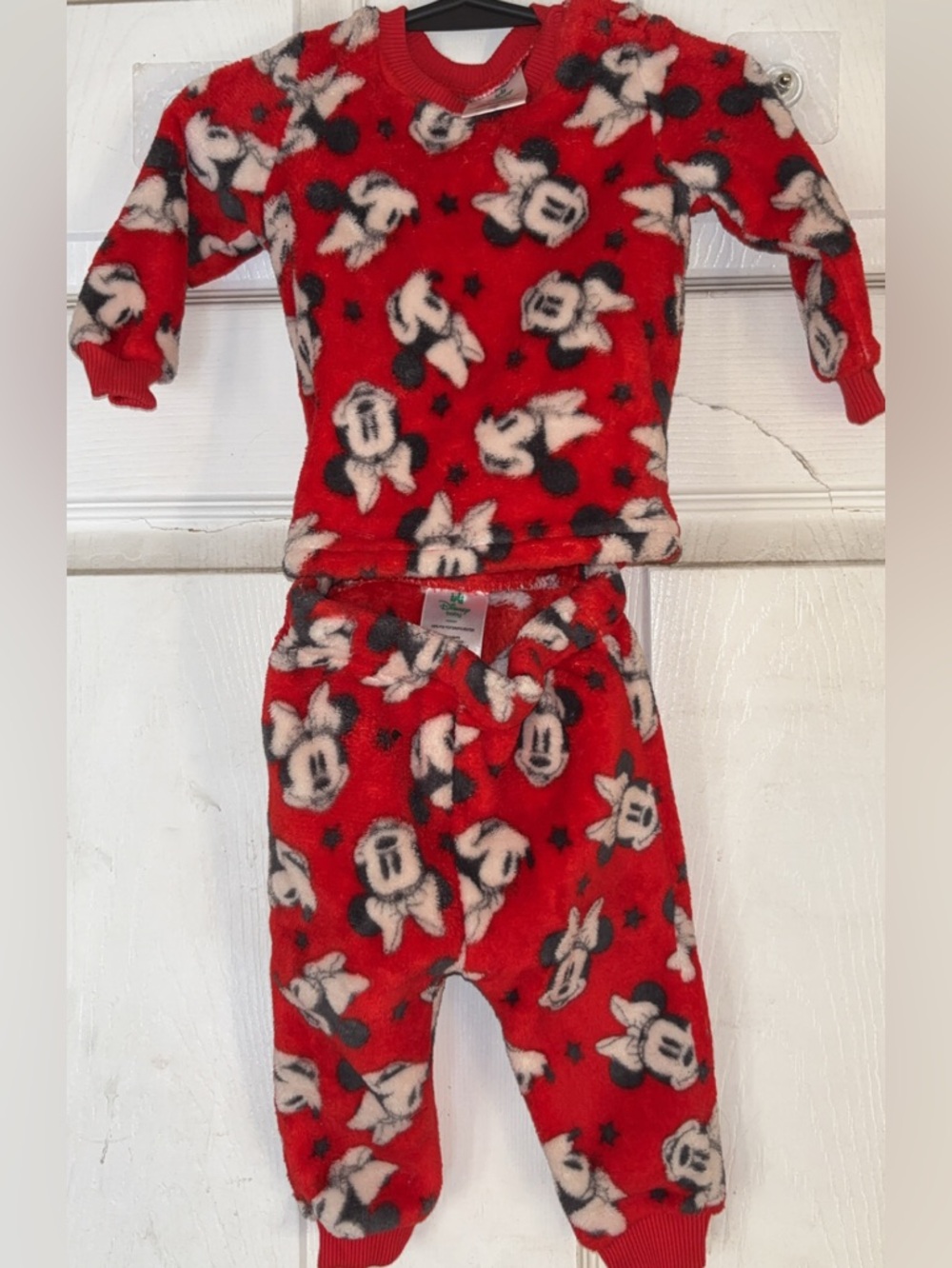 Disney Red Minnie Mouse Fleece Pajama Set